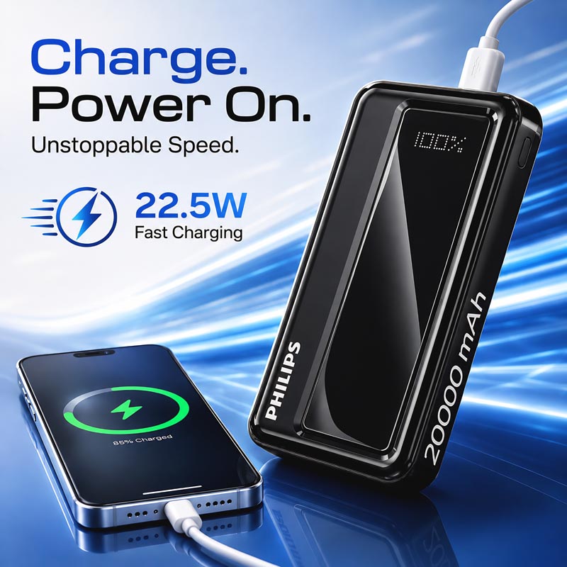 (NEW Redesign) DLP1721NB 20K BLACK Power Bank - 5