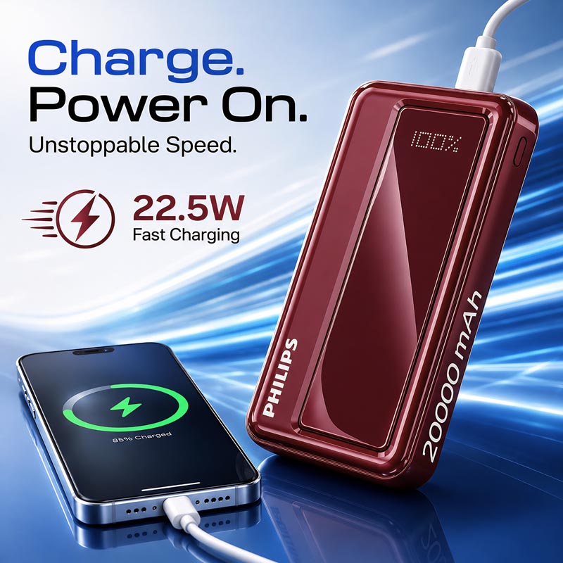 (NEW Redesign) DLP1721NR 20K RED Power Bank - 5