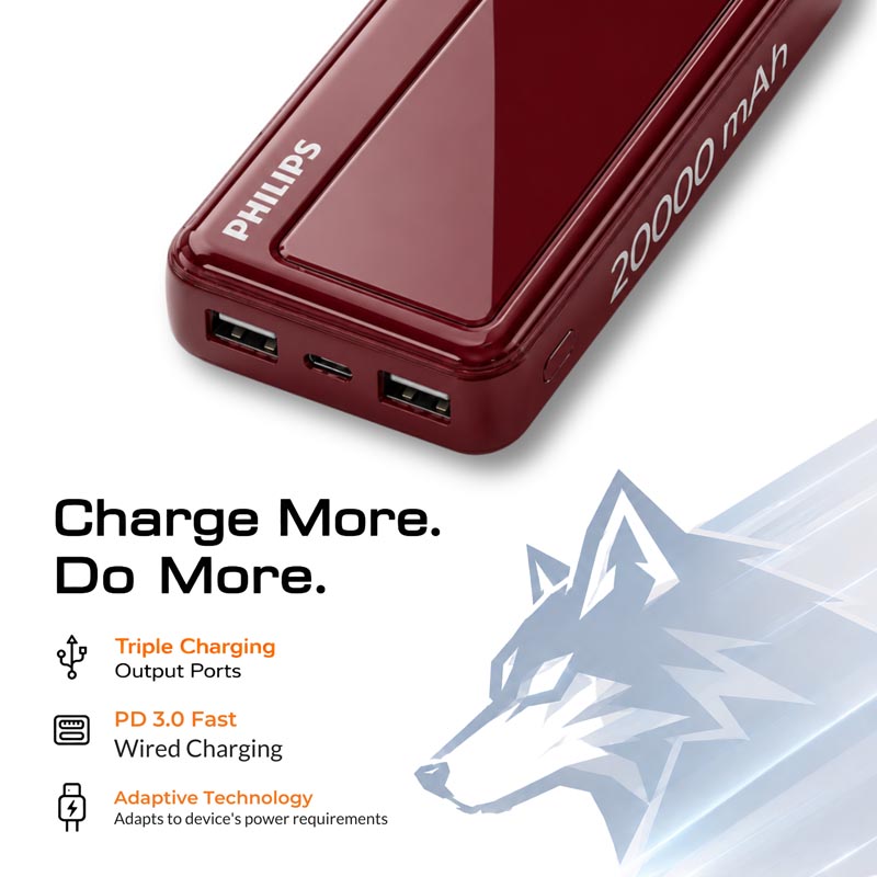 (NEW Redesign) DLP1721NR 20K RED Power Bank - 7