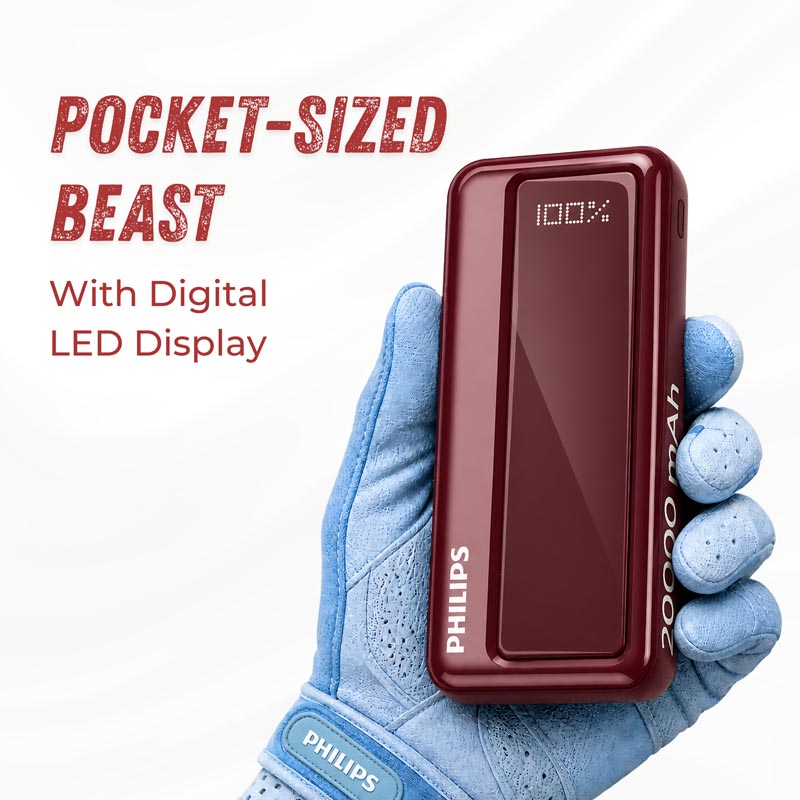 (NEW Redesign) DLP1721NR 20K RED Power Bank - 8