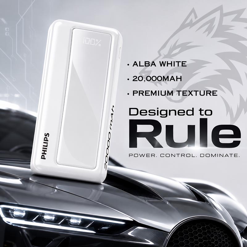 (NEW Redesign) DLP1721NW 20K WHITE Power Bank - 5