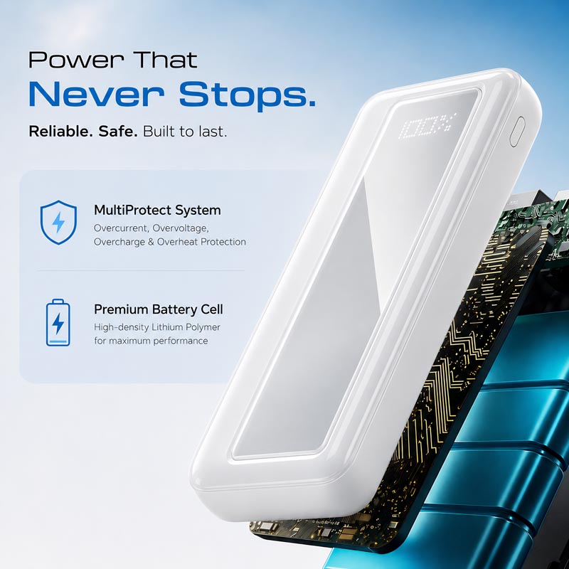 (NEW Redesign) DLP1721NW 20K WHITE Power Bank - 7
