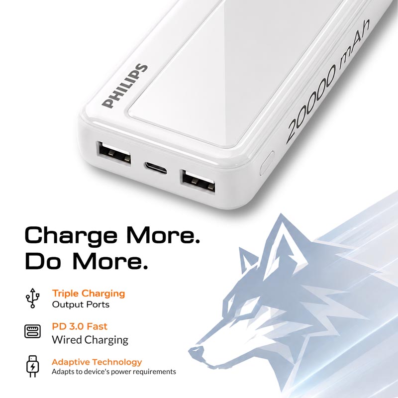 (NEW Redesign) DLP1721NW 20K WHITE Power Bank - 8