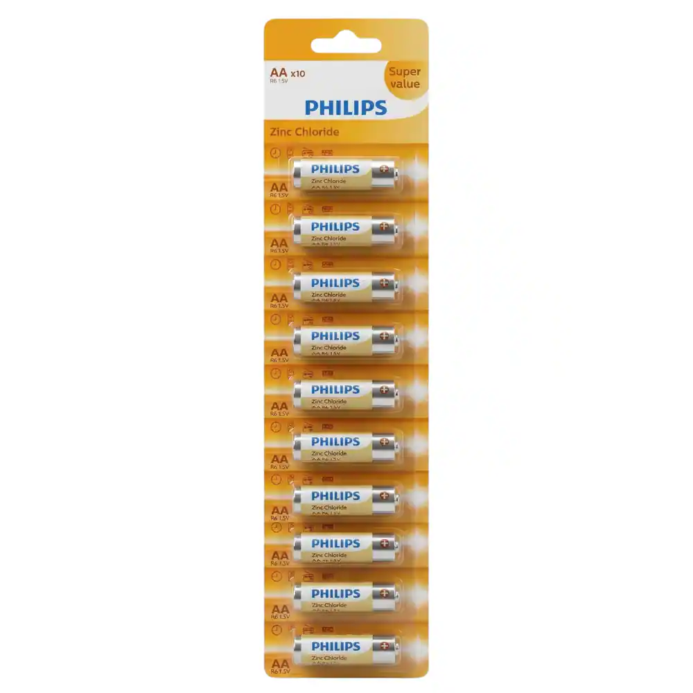 Philips Zinc Chloride - AA Pack of 10